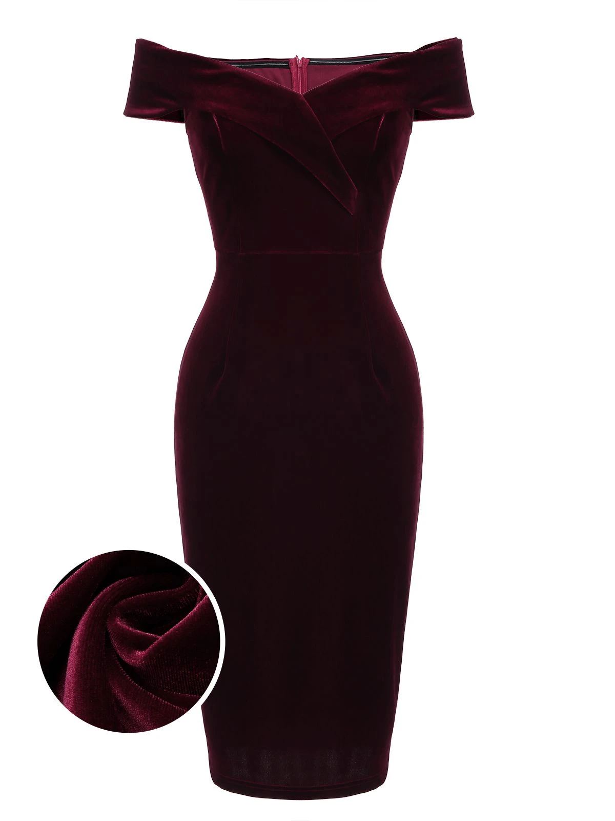 Wine Red 1960s Velvet Bodycon Vintage Dress 1 Wine Red 1960s Velvet Bodycon Vintage Dress