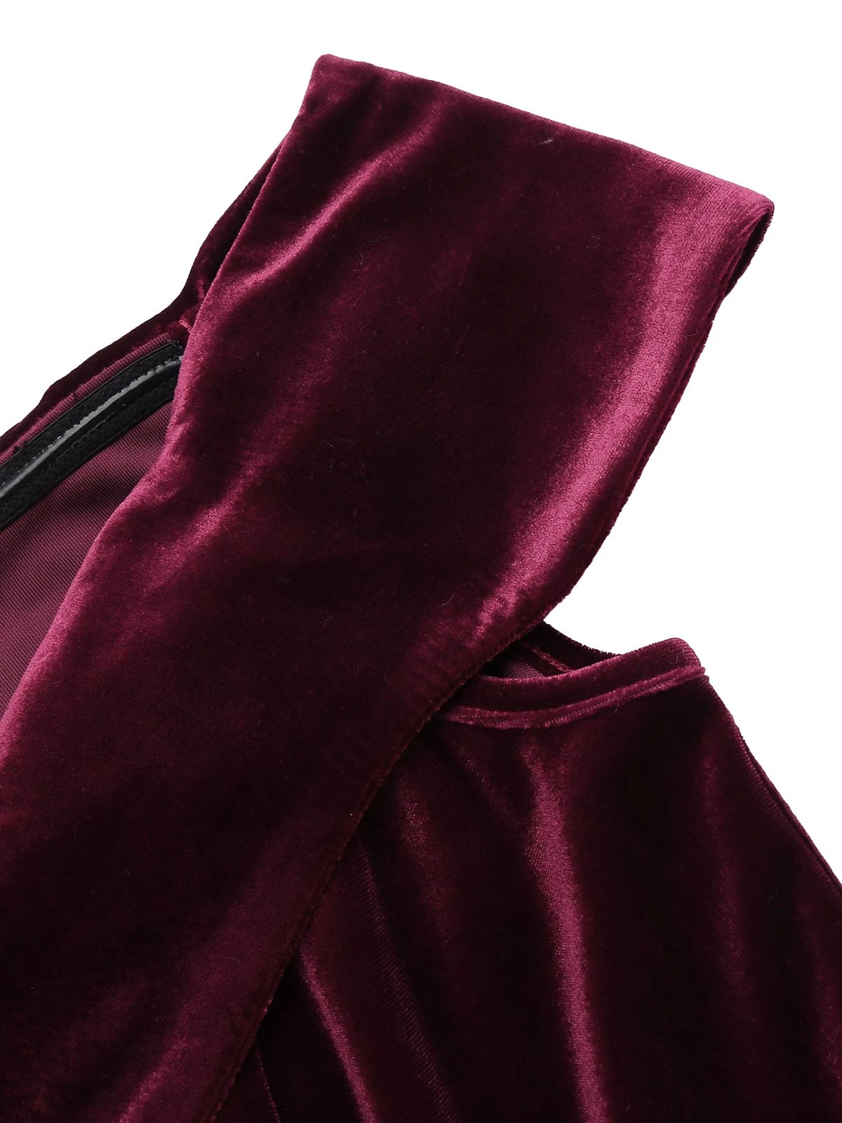 Wine Red 1960s Velvet Bodycon Vintage Dress 7 Wine Red 1960s Velvet Bodycon Vintage Dress - Image 7