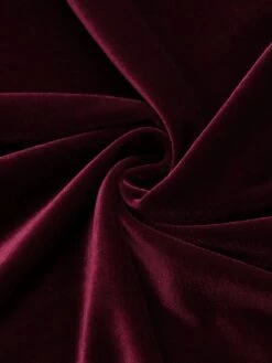 2PCS Wine Red 1960s Velvet Bodycon Dress -Candi Clothing Shop SCV009606 9