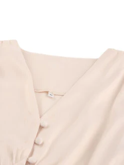 1940s Solid Silk Buttoned Tea Dress 12 1940s Solid Silk Buttoned Tea Dress -Candi Clothing Shop SCV012767 4