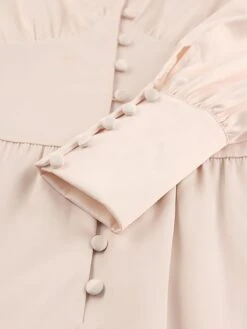 1940s Solid Silk Buttoned Tea Dress 13 1940s Solid Silk Buttoned Tea Dress -Candi Clothing Shop SCV012767 5