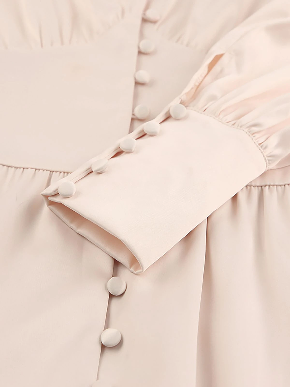 1940s Solid Silk Buttoned Tea Dress 6 1940s Solid Silk Buttoned Tea Dress - Image 6