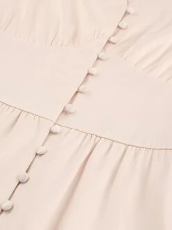 1940s Solid Silk Buttoned Tea Dress 15 1940s Solid Silk Buttoned Tea Dress -Candi Clothing Shop SCV012767 7