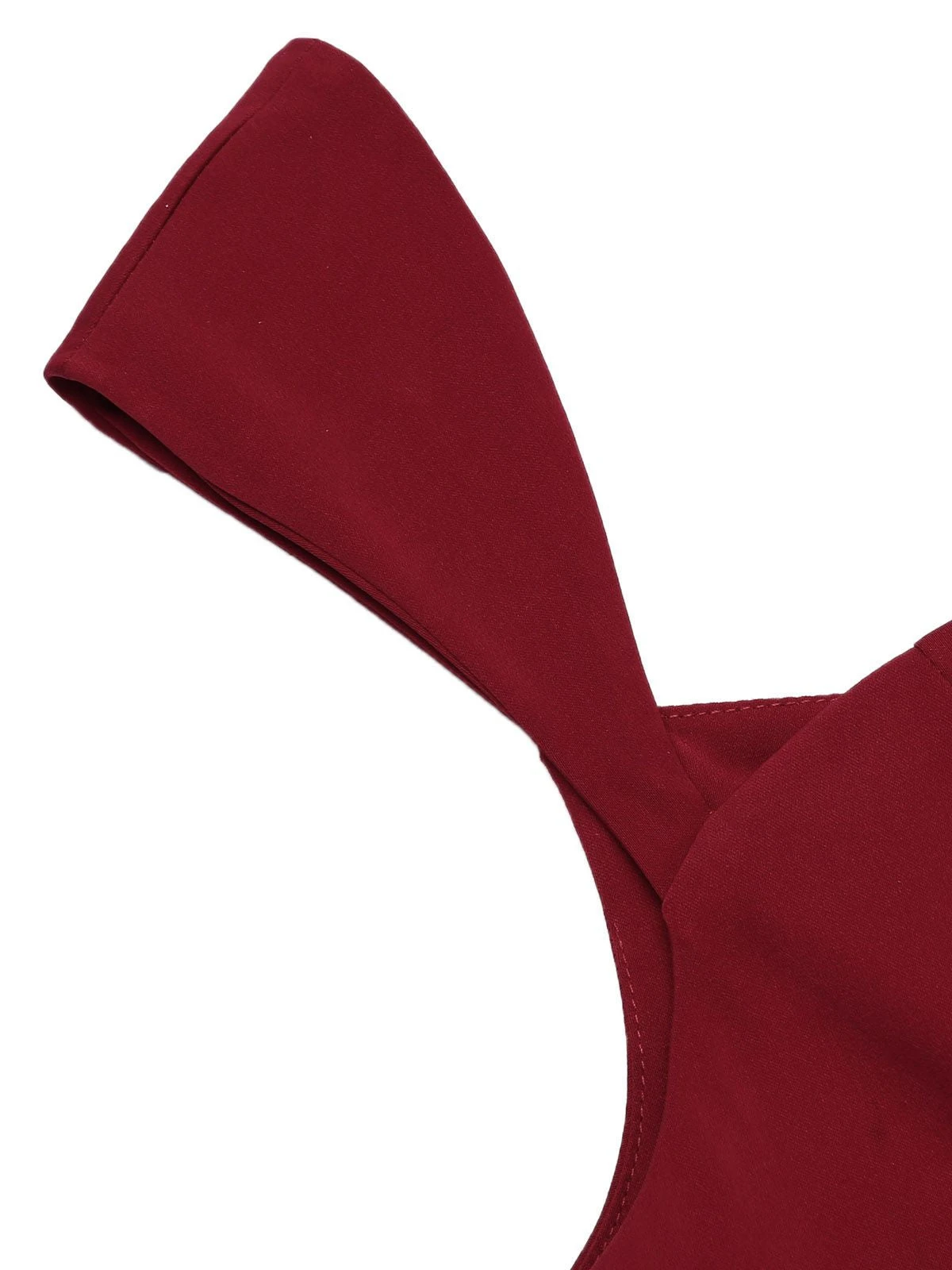 Wine Red 1950s Lace Solid Swing Dress 7 Wine Red 1950s Lace Solid Swing Dress - Image 7