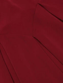 Wine Red 1950s Lace Solid Swing Dress 18 Wine Red 1950s Lace Solid Swing Dress -Candi Clothing Shop SCV015968 6