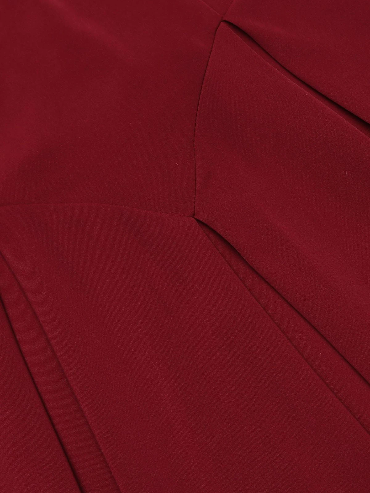 Wine Red 1950s Lace Solid Swing Dress 8 Wine Red 1950s Lace Solid Swing Dress - Image 8