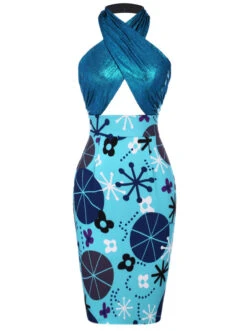 [Lori's Design]1960s Dress Promoting Autism Awareness -Candi Clothing Shop SCV016102 1