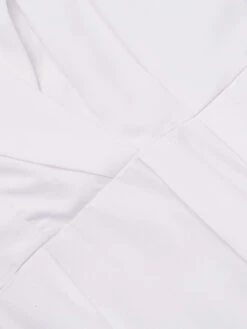 White 1950s Halter Belted Swing Dress -Candi Clothing Shop SCV016217 6