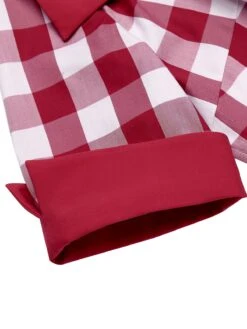 Red 1960s Checked Pockets Pencil Dress 16 Red 1960s Checked Pockets Pencil Dress -Candi Clothing Shop SCV016327 6