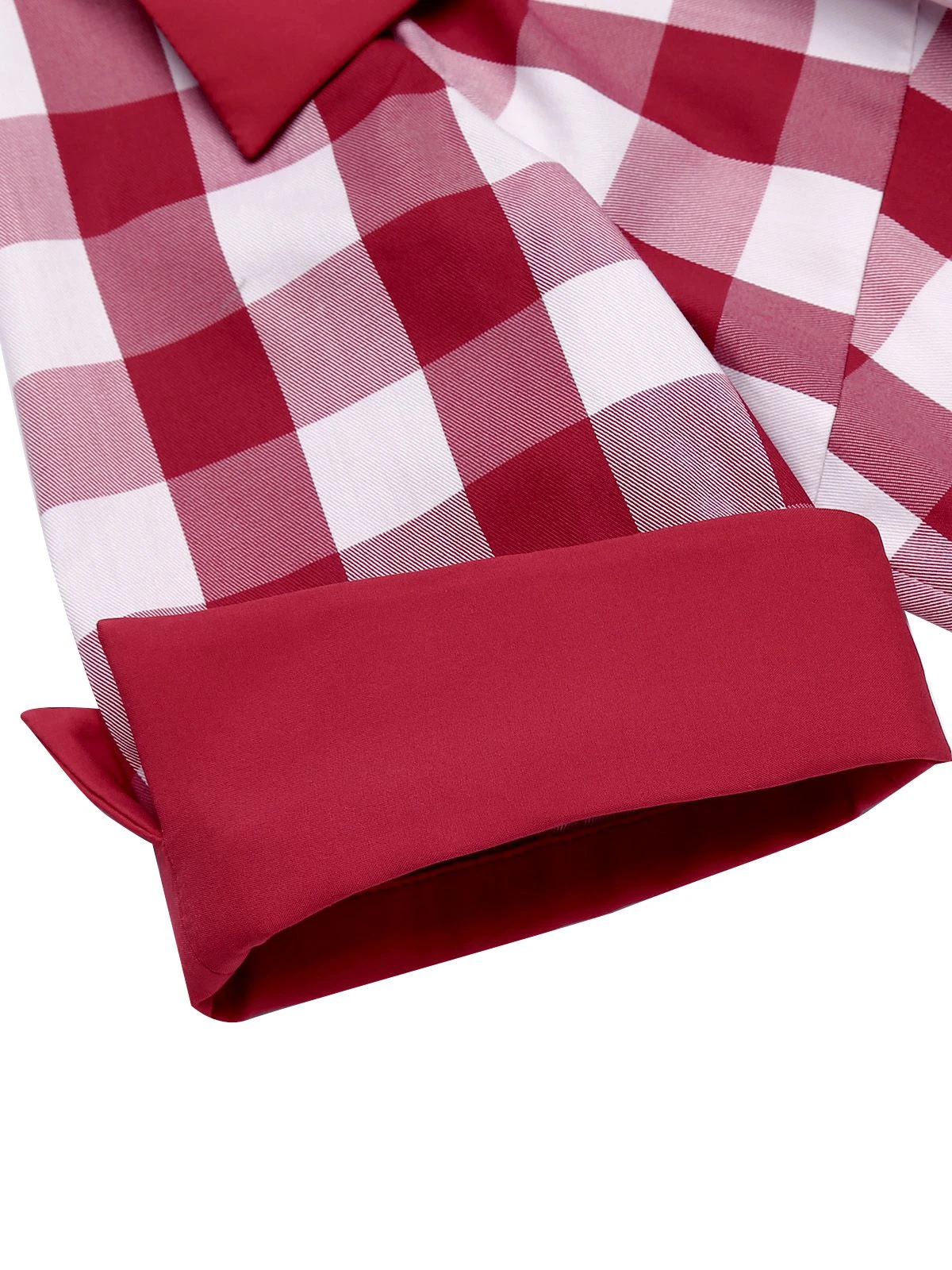 Red 1960s Checked Pockets Pencil Dress 7 Red 1960s Checked Pockets Pencil Dress - Image 7