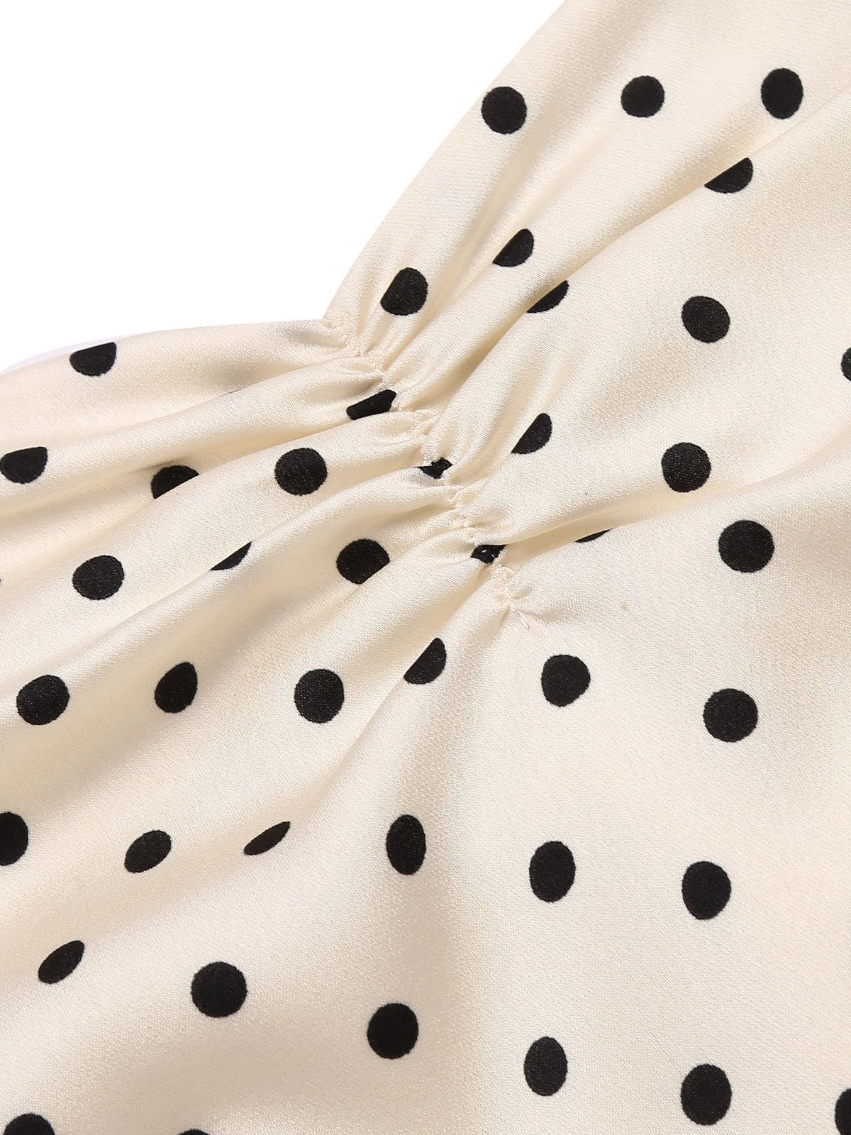 Ivory 1960s Polka Dot Halter Pencil Dress 7 Ivory 1960s Polka Dot Halter Pencil Dress - Image 7
