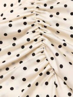 Ivory 1960s Polka Dot Halter Pencil Dress 18 Ivory 1960s Polka Dot Halter Pencil Dress -Candi Clothing Shop SCV016661 6
