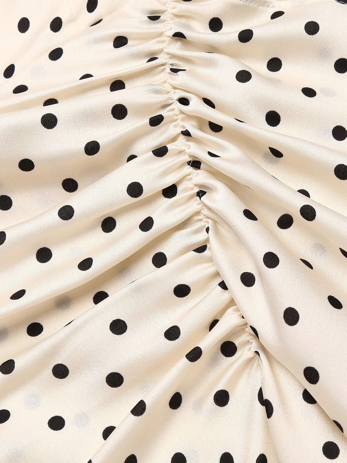 Ivory 1960s Polka Dot Halter Pencil Dress 8 Ivory 1960s Polka Dot Halter Pencil Dress - Image 8