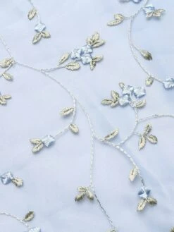 Blue 1950s Floral Embroidery Lace Dress 16 Blue 1950s Floral Embroidery Lace Dress -Candi Clothing Shop SCV016947 7