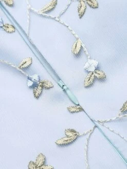 Blue 1950s Floral Embroidery Lace Dress 17 Blue 1950s Floral Embroidery Lace Dress -Candi Clothing Shop SCV016947 8