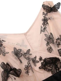 Nude 1950s Lace Butterfly Swing Vintage Dress 16 Nude 1950s Lace Butterfly Swing Vintage Dress -Candi Clothing Shop SCV017386 4