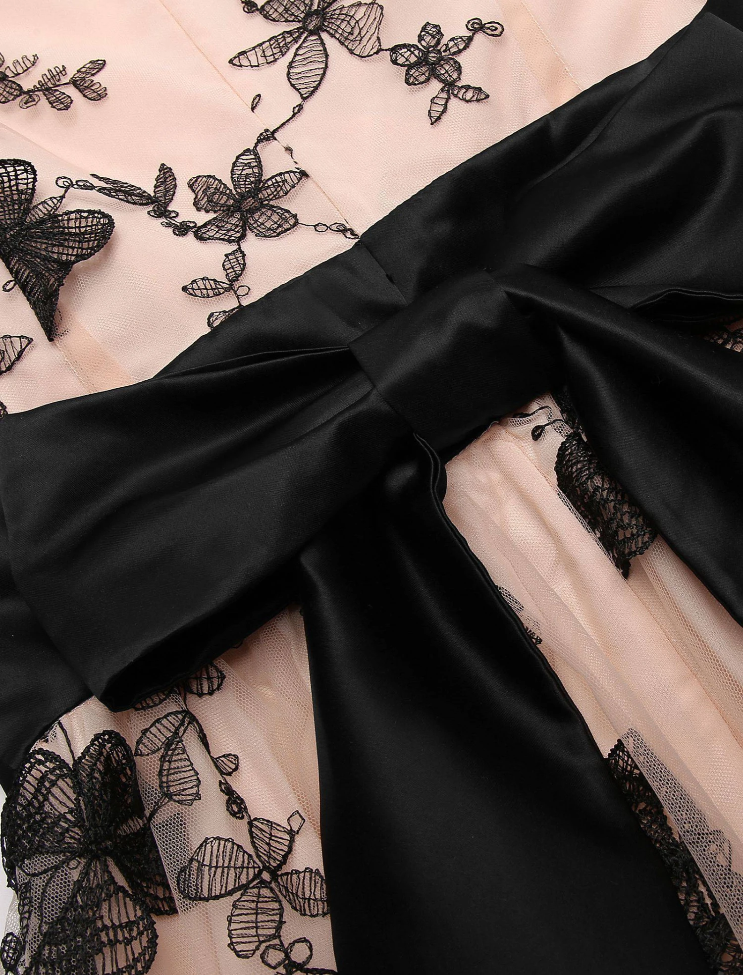 Nude 1950s Lace Butterfly Swing Vintage Dress 8 Nude 1950s Lace Butterfly Swing Vintage Dress - Image 8