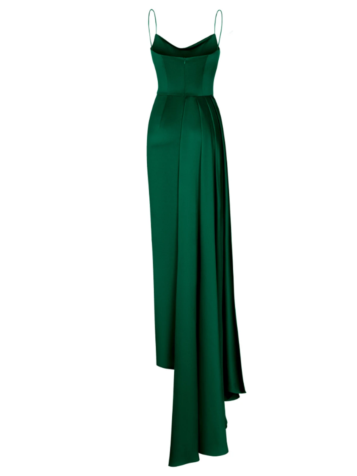 1930s Spaghetti Strap Solid Long Slit Dress 2 1930s Spaghetti Strap Solid Long Slit Dress - Image 2