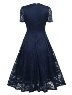 1950s Floral Lace Solid Swing Dress -Candi Clothing Shop SCV018062 NB 3 5d34c94c 300a 42c1 abd0 244203f84f02