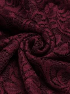 1950s Floral Lace Solid Swing Dress -Candi Clothing Shop SCV018062 WR 5 798e8511 1822 426b b048 be4fa8254f42