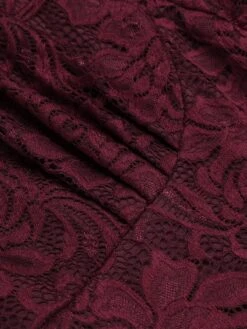 1950s Floral Lace Solid Swing Dress -Candi Clothing Shop SCV018062 WR 6 624abd04 c567 4b26 aa3f a6b42a676e82