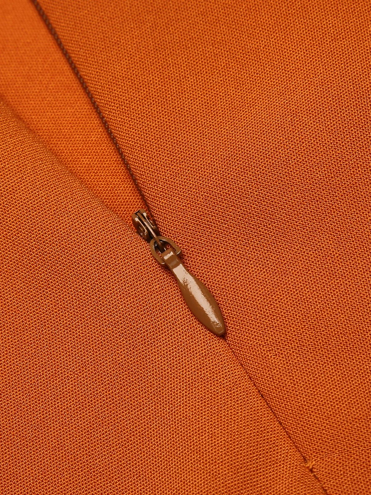 Orange 1950s Cape Pumpkin Swing Dress 11 Orange 1950s Cape Pumpkin Swing Dress - Image 11