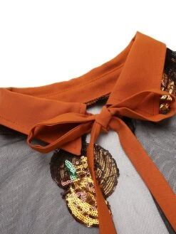 Orange 1950s Cape Pumpkin Swing Dress 20 Orange 1950s Cape Pumpkin Swing Dress -Candi Clothing Shop SCV019299 7