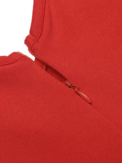 Red 1950s Christmas Patchwork Swing Dress 16 Red 1950s Christmas Patchwork Swing Dress -Candi Clothing Shop SCV019964 9