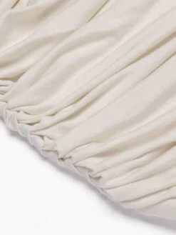 Ivory 1960s Cap Sleeve Slim Pleated Dress 12 Ivory 1960s Cap Sleeve Slim Pleated Dress -Candi Clothing Shop SCV020704 3