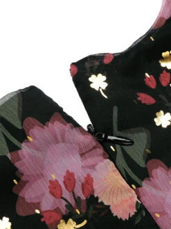 Black 1950s Lace Flowers Swing Dress 13 Black 1950s Lace Flowers Swing Dress -Candi Clothing Shop SCV020898 B4