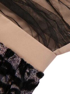 Black 1950s Butterfly Mesh Stitching Dress 12 Black 1950s Butterfly Mesh Stitching Dress -Candi Clothing Shop SCV020938 4