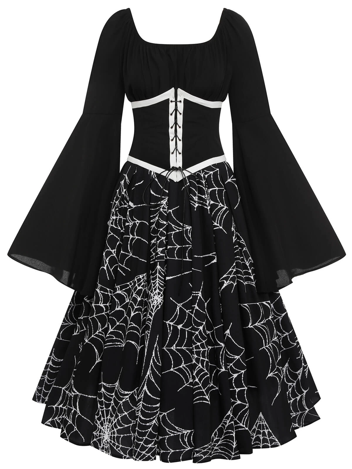 Halloween Gothic Spider Web Swing Dress 2 Halloween Gothic Spider Web Swing Dress - Image 2