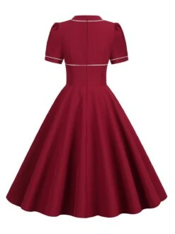 1950s Patchwork Button Swing Vintage Dress 23 1950s Patchwork Button Swing Vintage Dress -Candi Clothing Shop SCV020994 WR 2