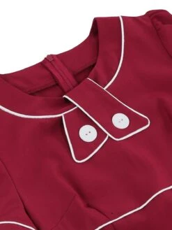 1950s Patchwork Button Swing Vintage Dress 25 1950s Patchwork Button Swing Vintage Dress -Candi Clothing Shop SCV020994 WR 4