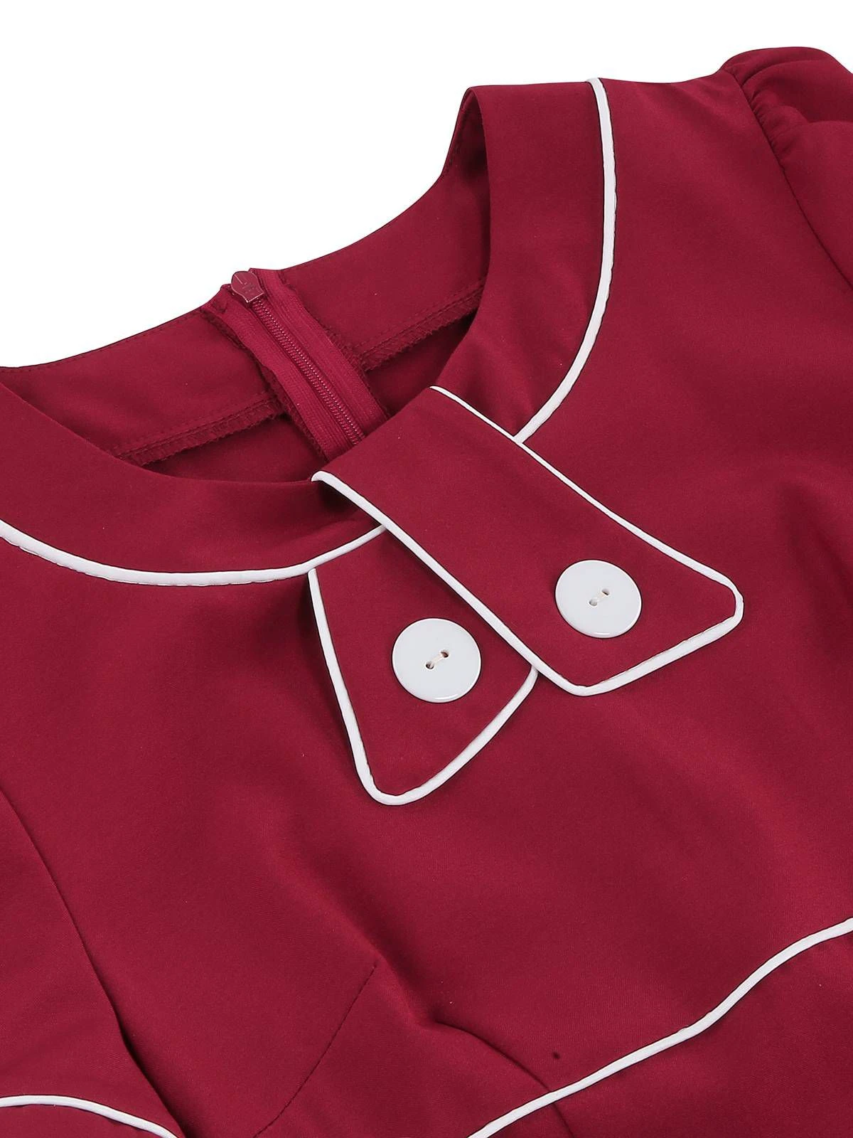 1950s Patchwork Button Swing Vintage Dress 12 1950s Patchwork Button Swing Vintage Dress - Image 12