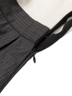 White & Gray 1950s Lace-Up Swing Dress 14 White & Gray 1950s Lace-Up Swing Dress -Candi Clothing Shop SCV021041 6