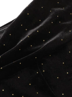 Black 1960s Off-Shoulder Rhinestones Velvet Dress -Candi Clothing Shop SCV021045 6