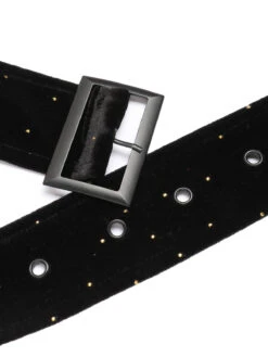 Black 1960s Off-Shoulder Rhinestones Velvet Dress -Candi Clothing Shop SCV021045 9