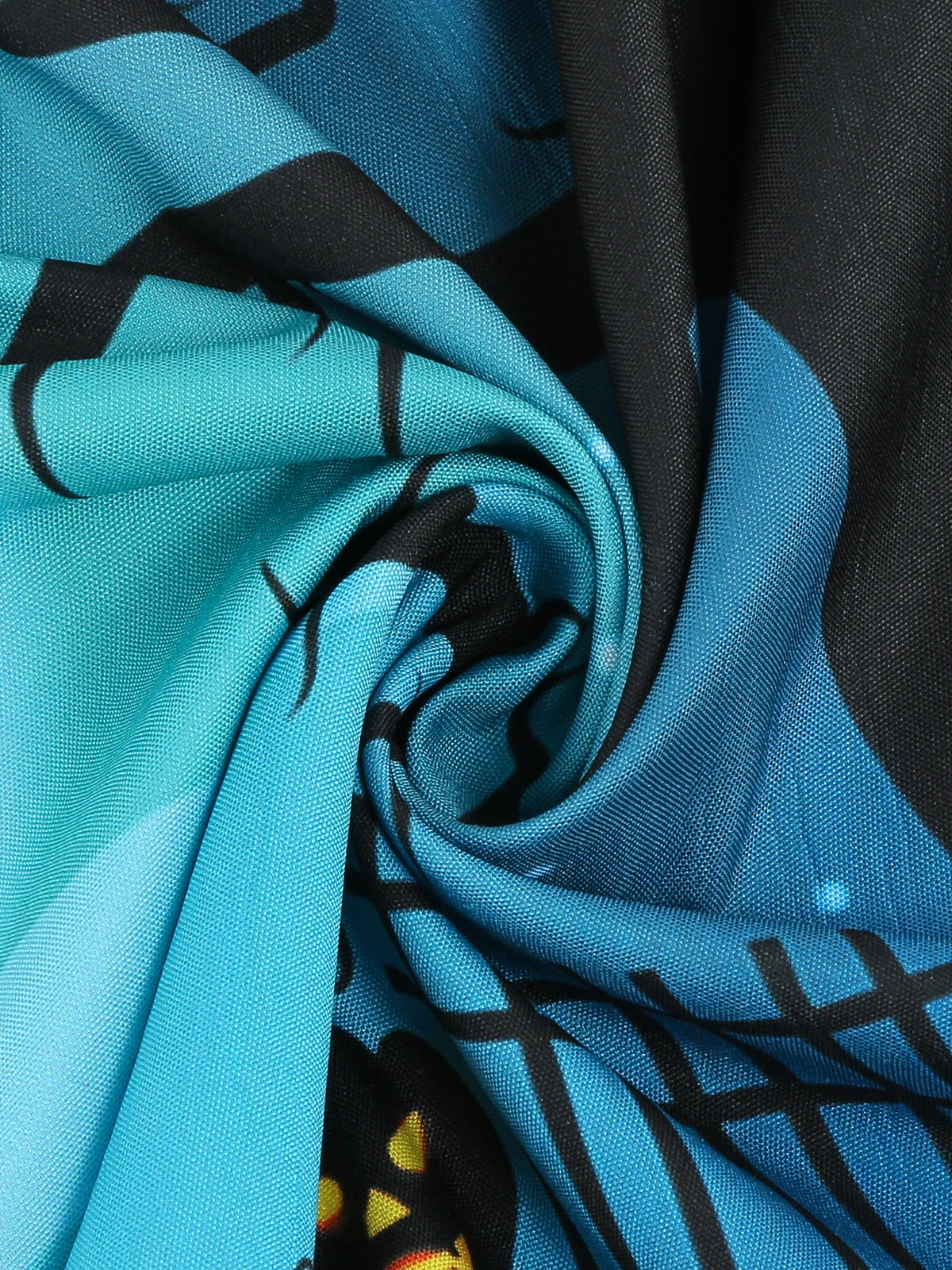 Navy Blue 1950s Halloween Lace Patchwork Dress 6 Navy Blue 1950s Halloween Lace Patchwork Dress - Image 6