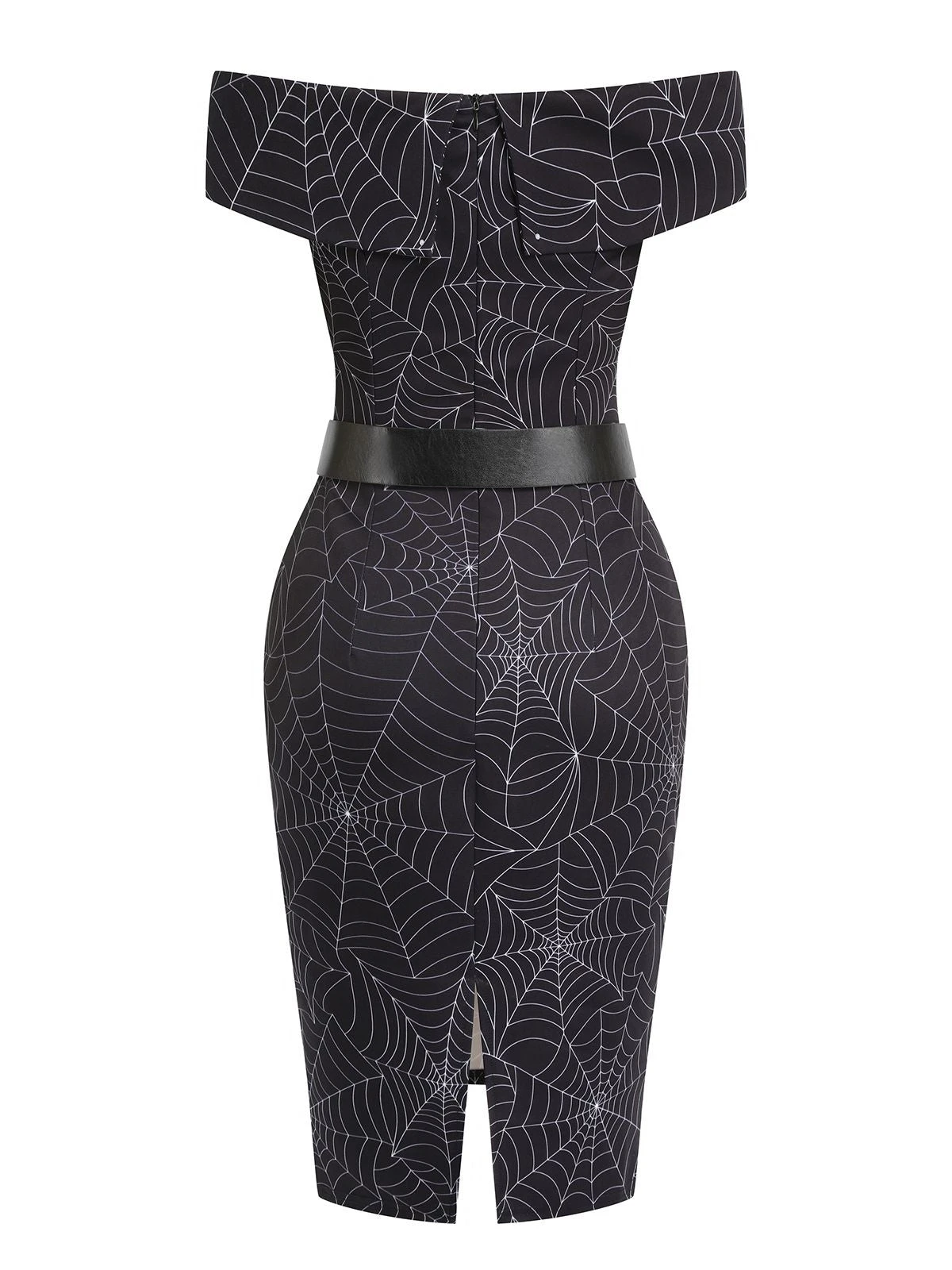 Black 1960s Off-shoulder Spider Web Dress 5 Black 1960s Off-shoulder Spider Web Dress - Image 5