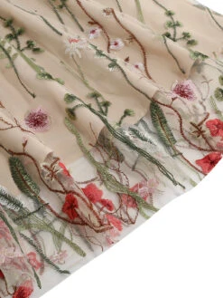 1950s Flower Gauze Sleeveless Swing Dress -Candi Clothing Shop SCV021197 LK 3