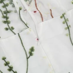 1950s Flower Gauze Sleeveless Swing Dress -Candi Clothing Shop SCV021197 W 5