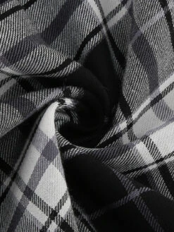 1950s Long Sleeve Patchwork Swing Dress -Candi Clothing Shop SCV021198 B 6