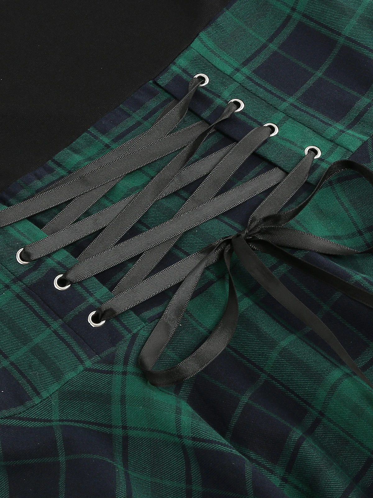 Green 1950s Long Sleeve Patchwork Swing Dress 4 Green 1950s Long Sleeve Patchwork Swing Dress - Image 4