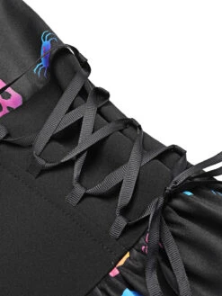 1950s Halloween Colorful Print Strap Dress 11 1950s Halloween Colorful Print Strap Dress -Candi Clothing Shop SCV021205 4