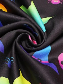 1950s Halloween Colorful Print Strap Dress 13 1950s Halloween Colorful Print Strap Dress -Candi Clothing Shop SCV021205 5