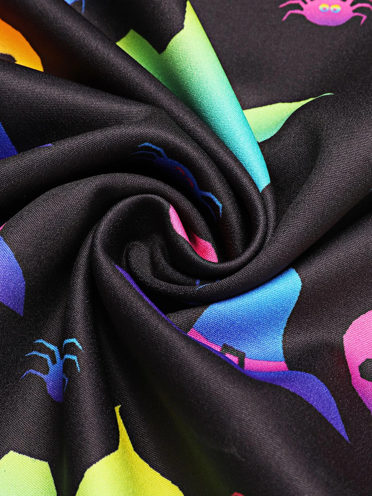 1950s Halloween Colorful Print Strap Dress 7 1950s Halloween Colorful Print Strap Dress - Image 7