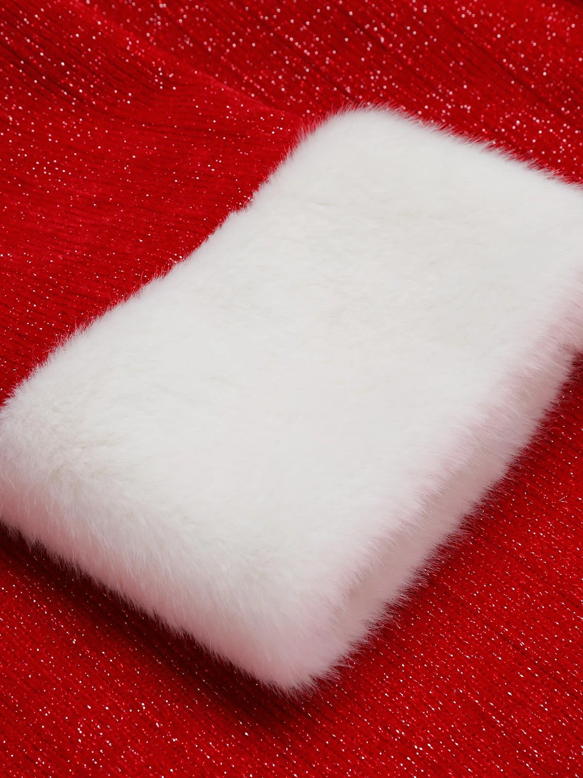 Red 1950s Solid Plush Christmas Dress 6 Red 1950s Solid Plush Christmas Dress - Image 6