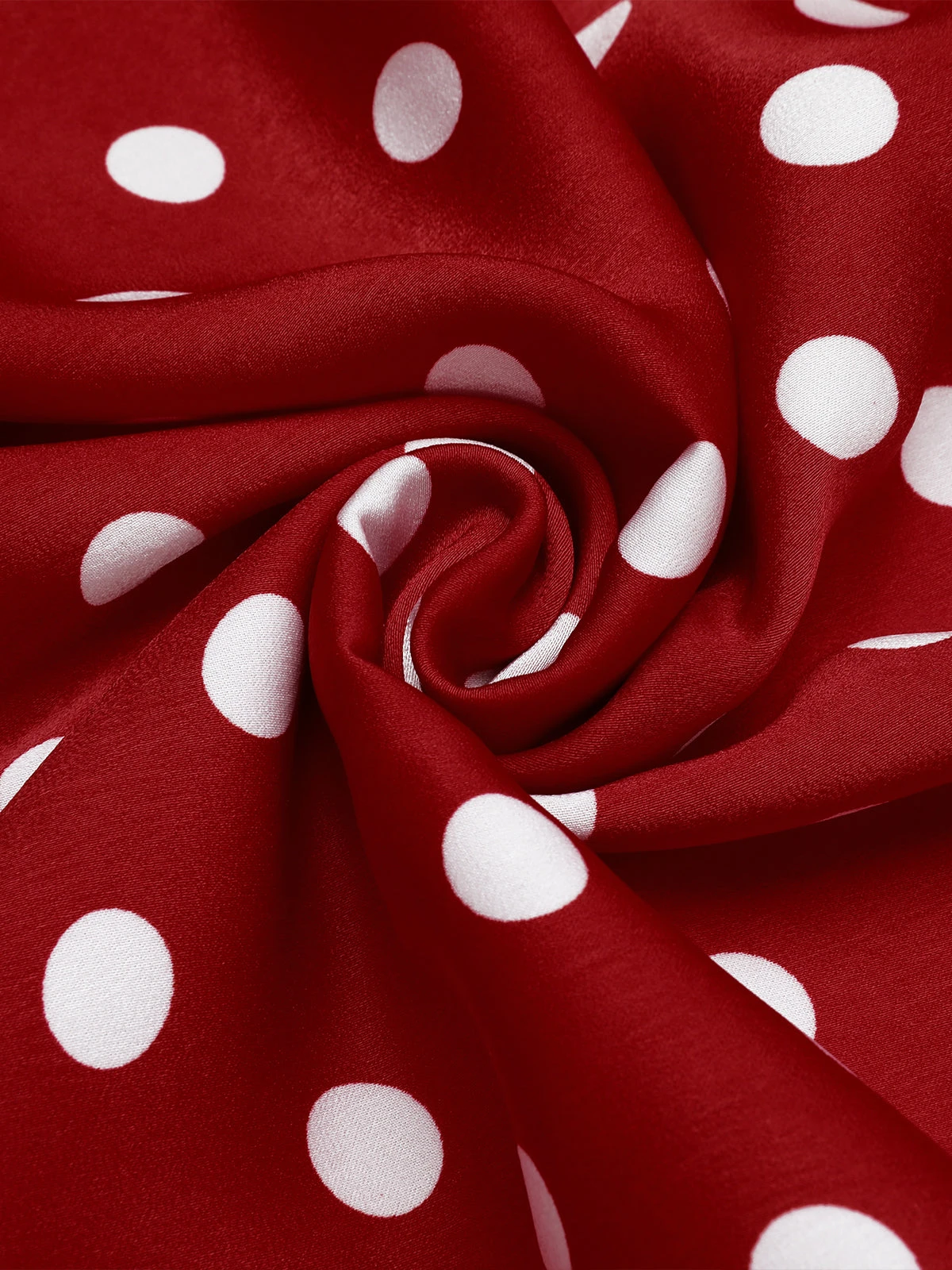 Red 1950s Dots Patchwork Swing Dress 5 Red 1950s Dots Patchwork Swing Dress - Image 5