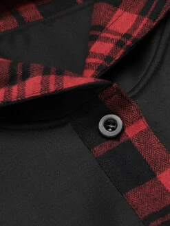 Black 1950s Plaid Hooded Swing Dress 13 Black 1950s Plaid Hooded Swing Dress -Candi Clothing Shop SCV021329 5